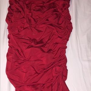 BEBE ROYAL RED strapless bodycon size M